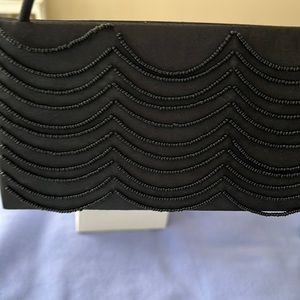 Black beaded evening bag.   Perfect for those nights out.